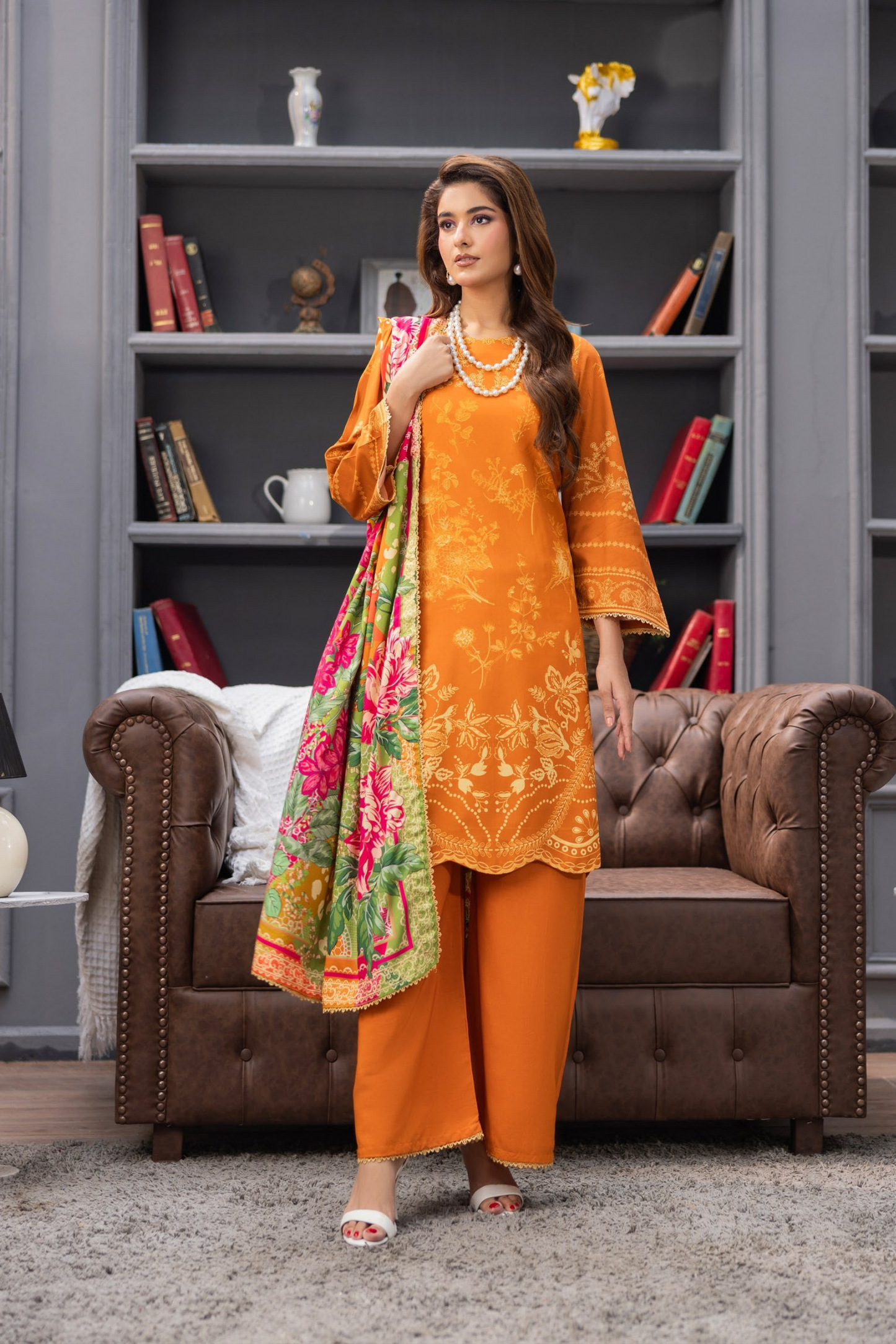 Raiha Luxury Printed Linen 3PC