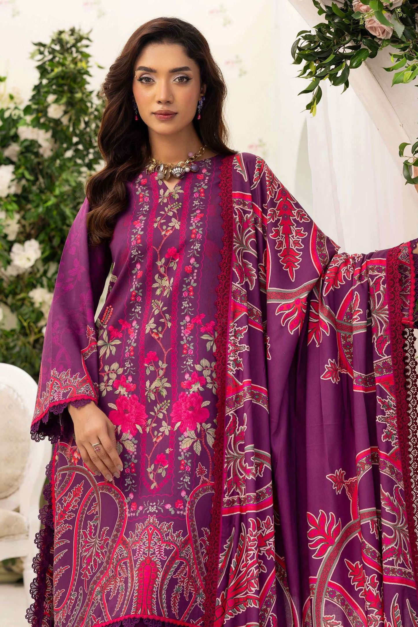 Raiha Digital Printed Linen 3PC
