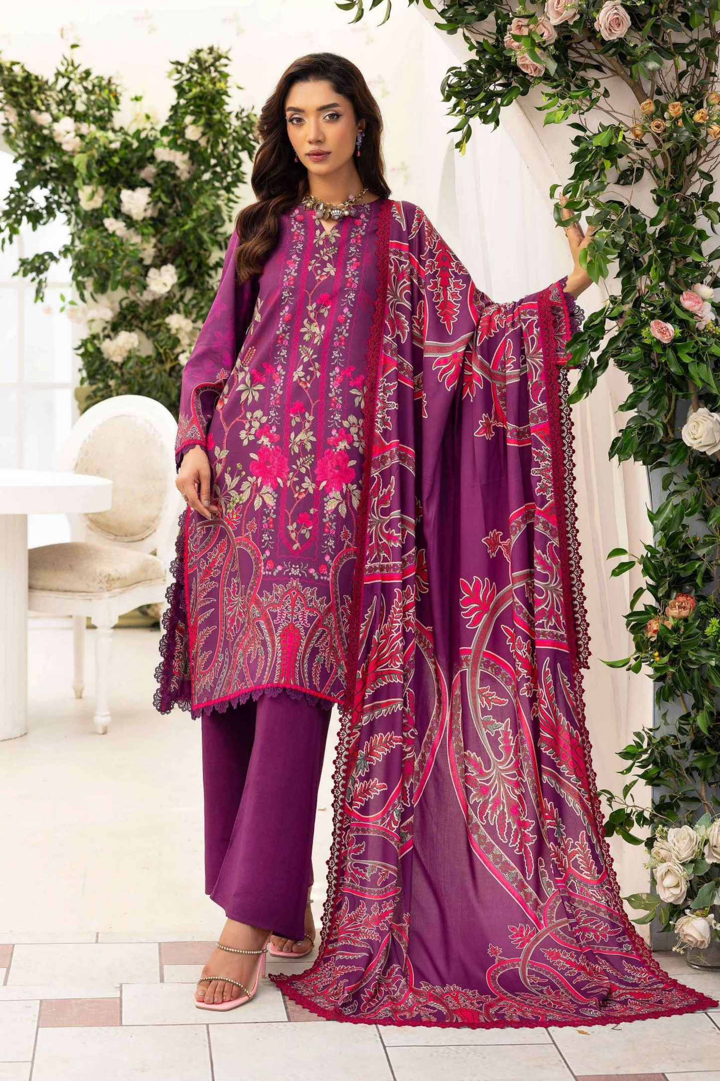Raiha Digital Printed Linen 3PC