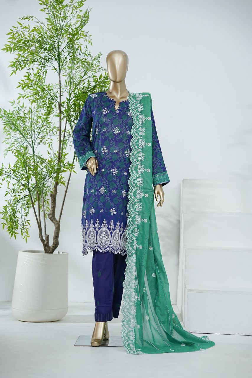 Aifa Printed & Embroidered Lawn 3PC