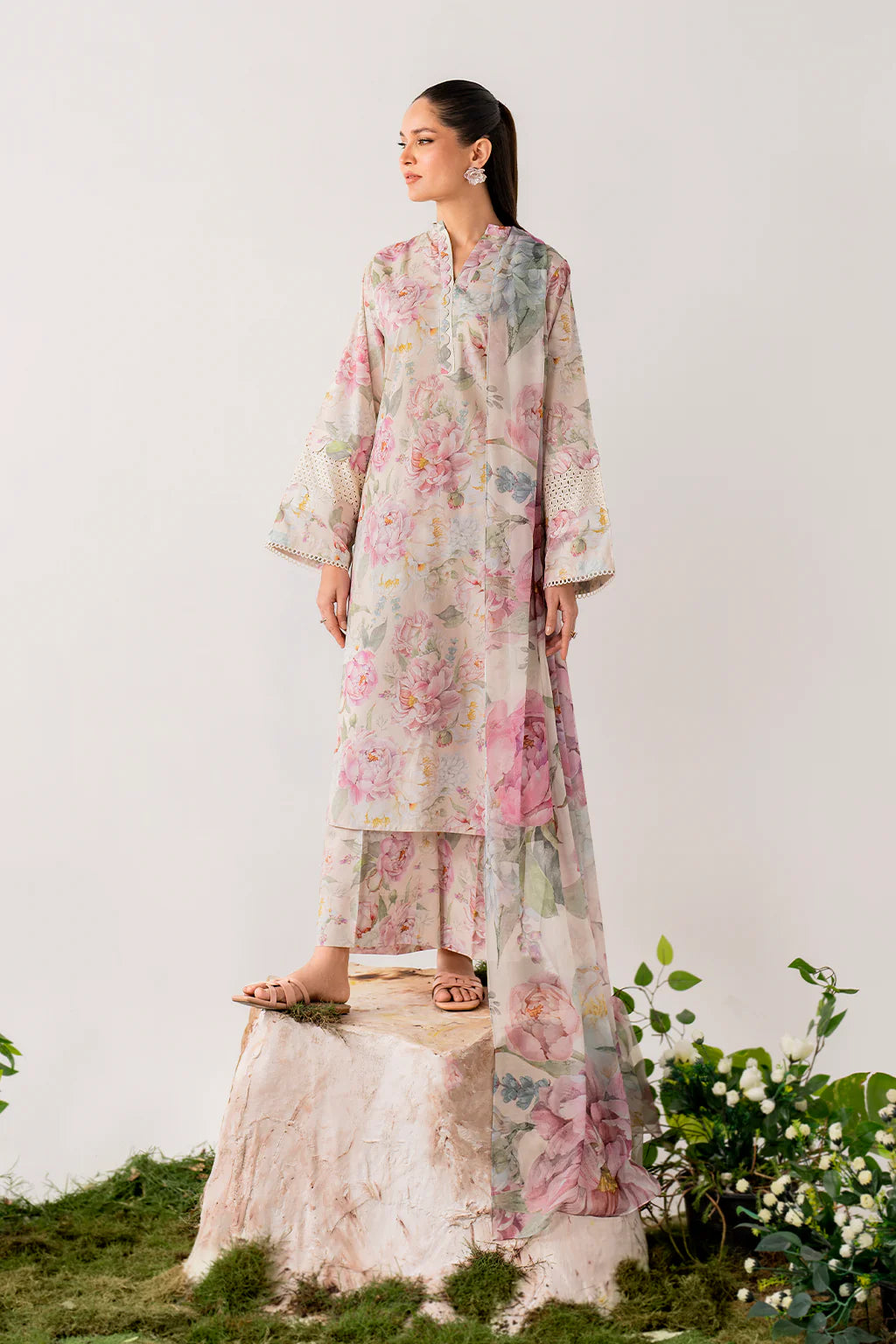 Baroque All Over Digital Printed Lawn 3-PC