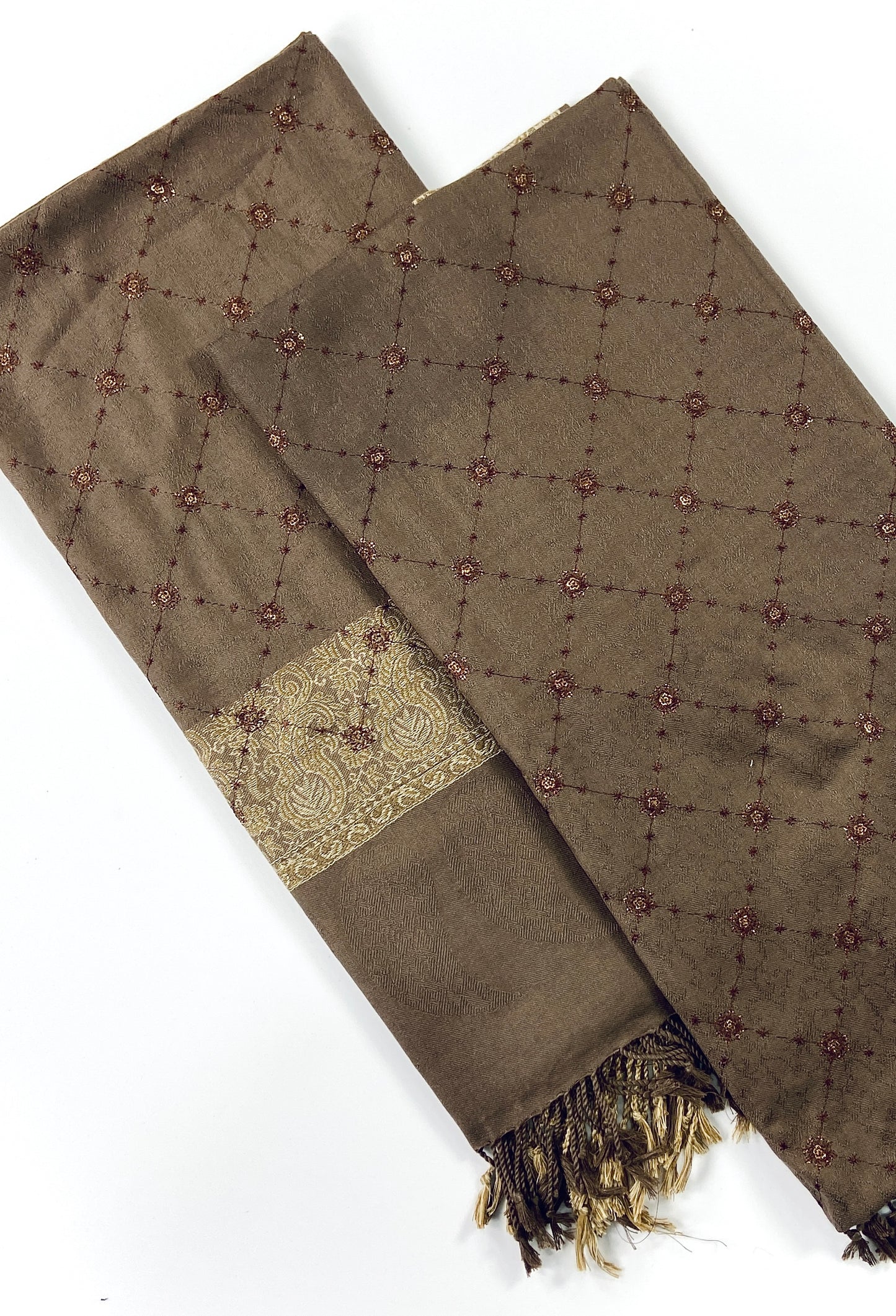 Embroidered Pashmina Jacquard Shawl