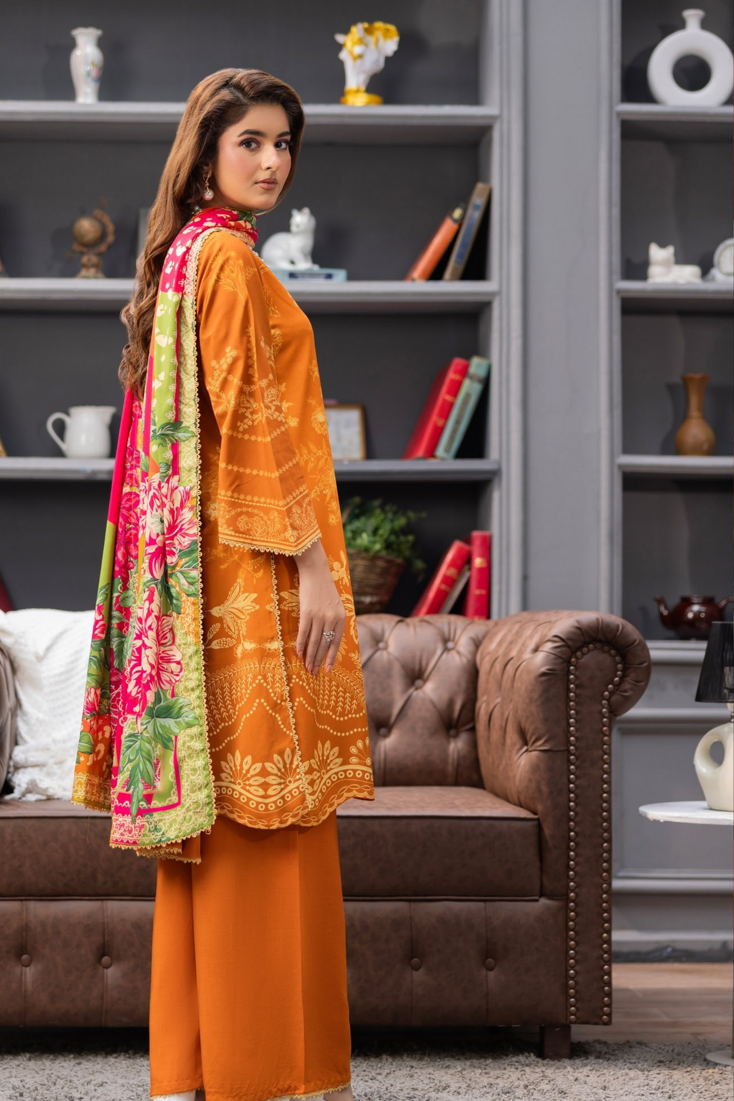 Raiha Luxury Printed Linen 3PC