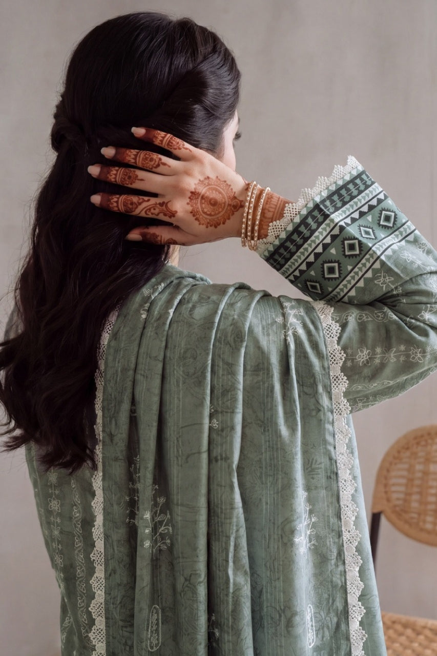 Fatima Bano By Nishaat Luxury Emb & Printed Lawn 3PC