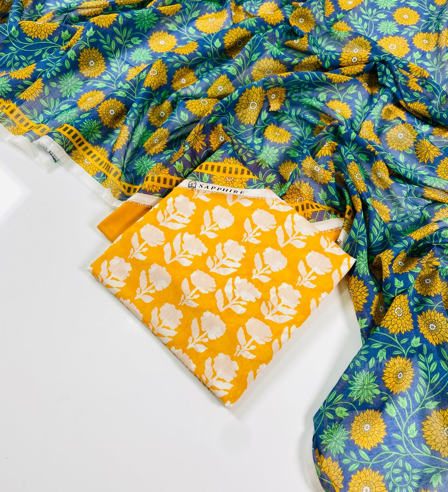 Sapphire Printed Lawn 3PC