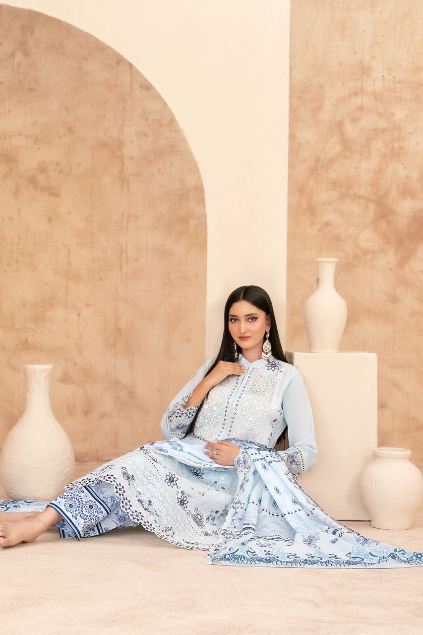 Echo Of Grace By Tawakkal Premium Emb Lawn 3PC