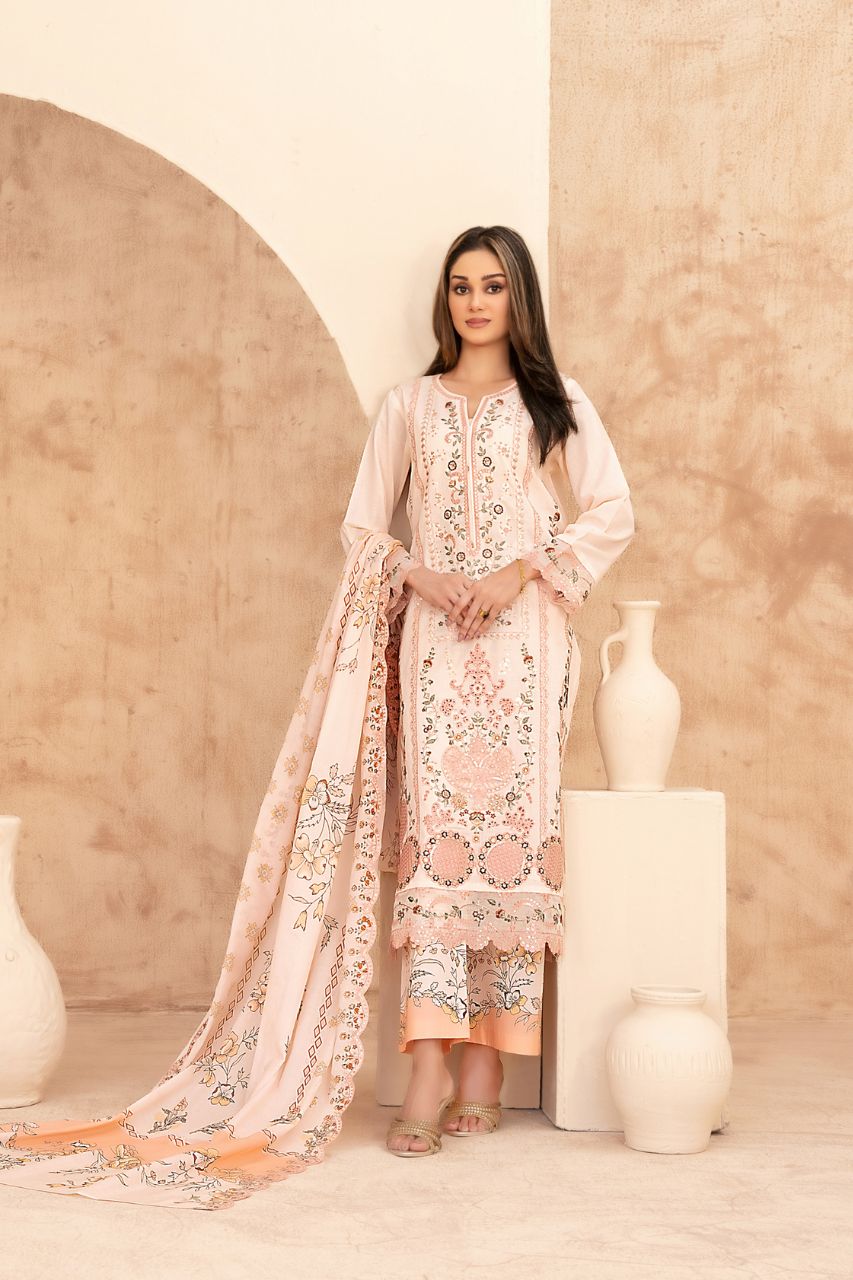 Echo Of Grace By Tawakkal Premium Emb Lawn 3PC