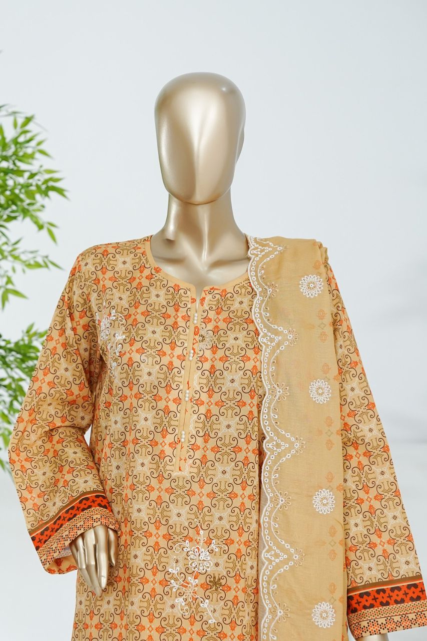 Aifa Printed & Embroidered Lawn 3PC