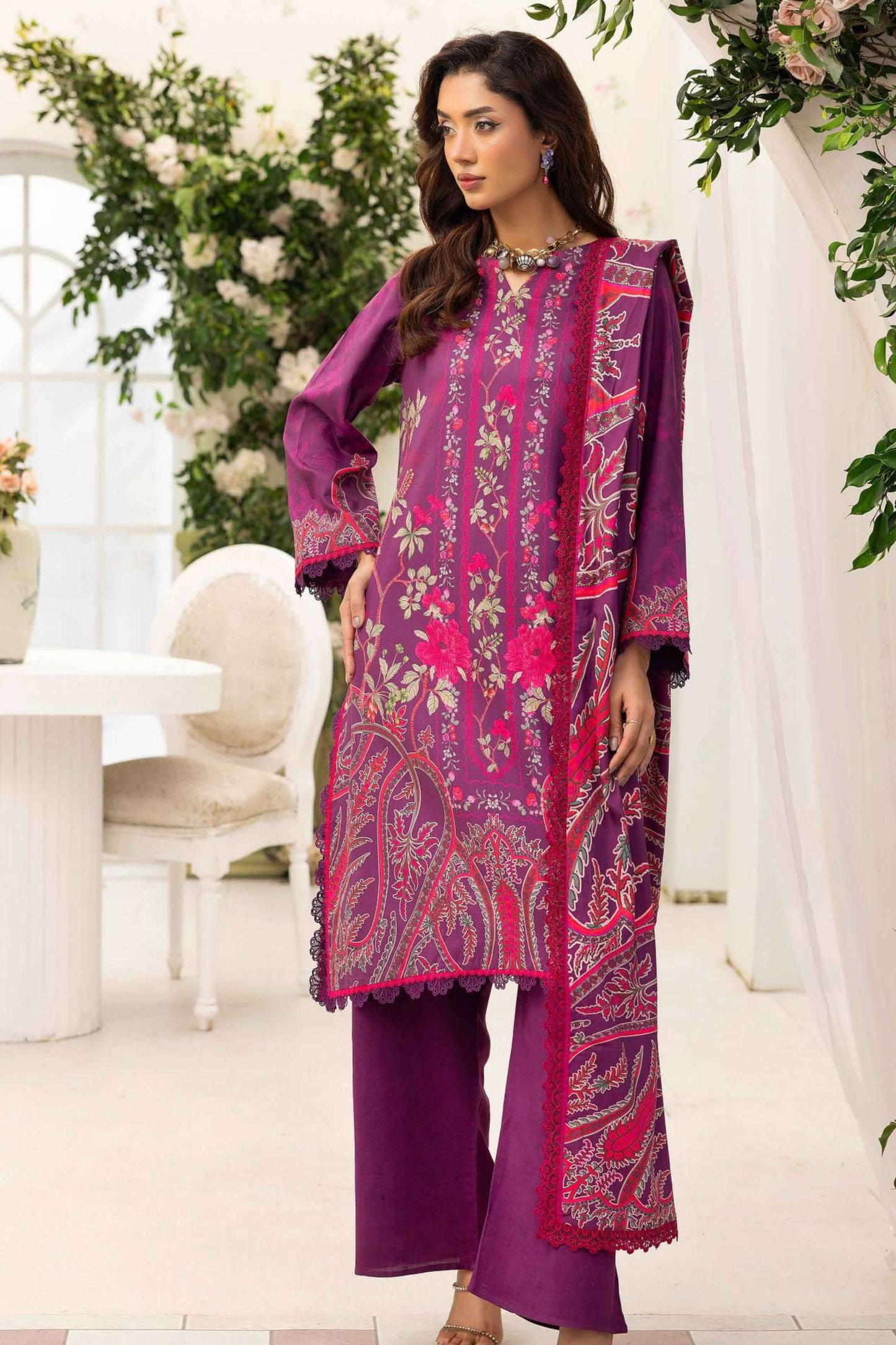 Raiha Digital Printed Linen 3PC