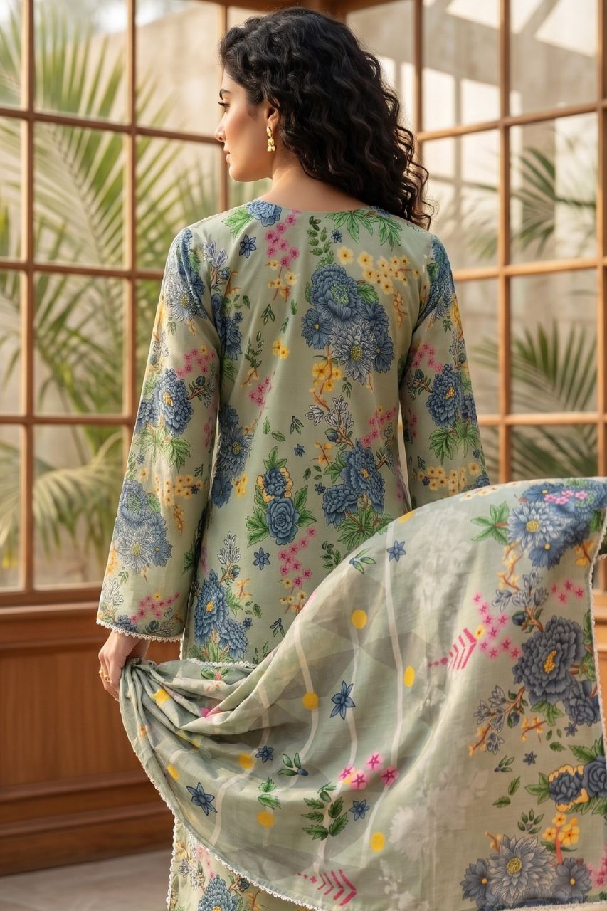 Fatima Bano By Misaal Luxury Emb & Printed Lawn 3PC