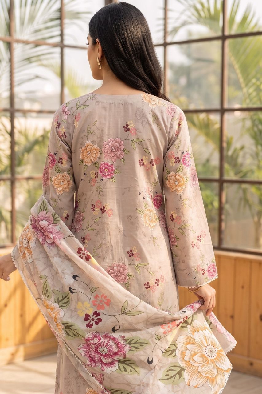 Fatima Bano By Misaal Luxury Emb & Printed Lawn 3PC