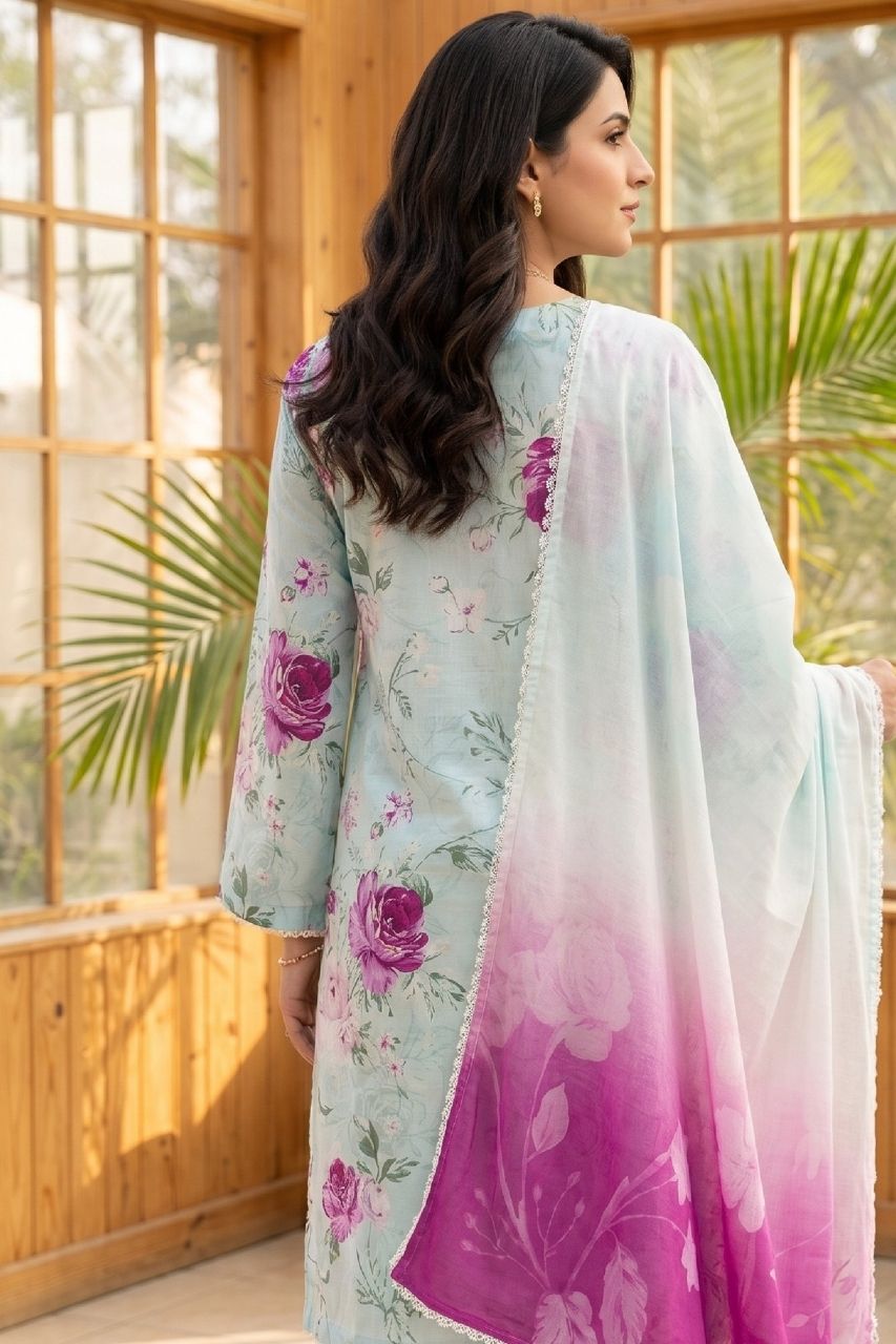 Fatima Bano By Misaal Luxury Emb & Printed Lawn 3PC