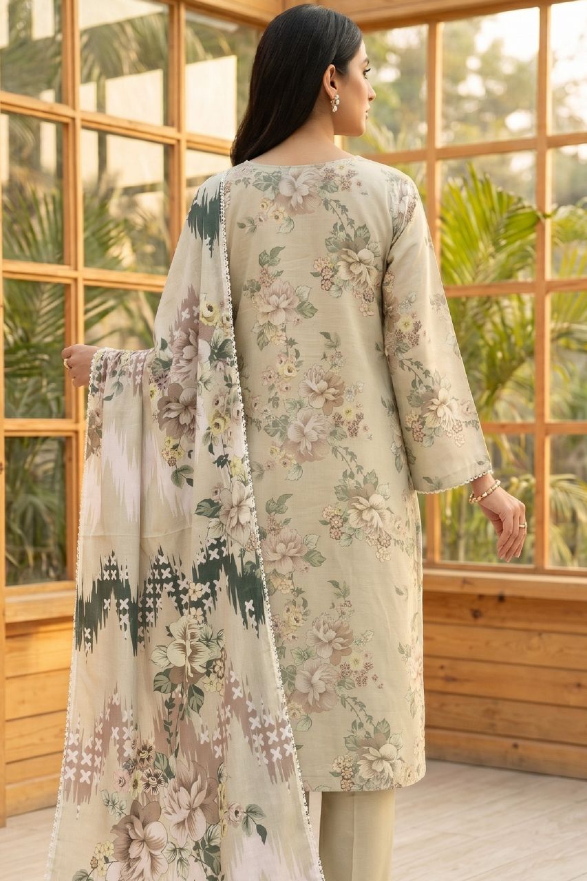 Fatima Bano By Misaal Luxury Emb & Printed Lawn 3PC