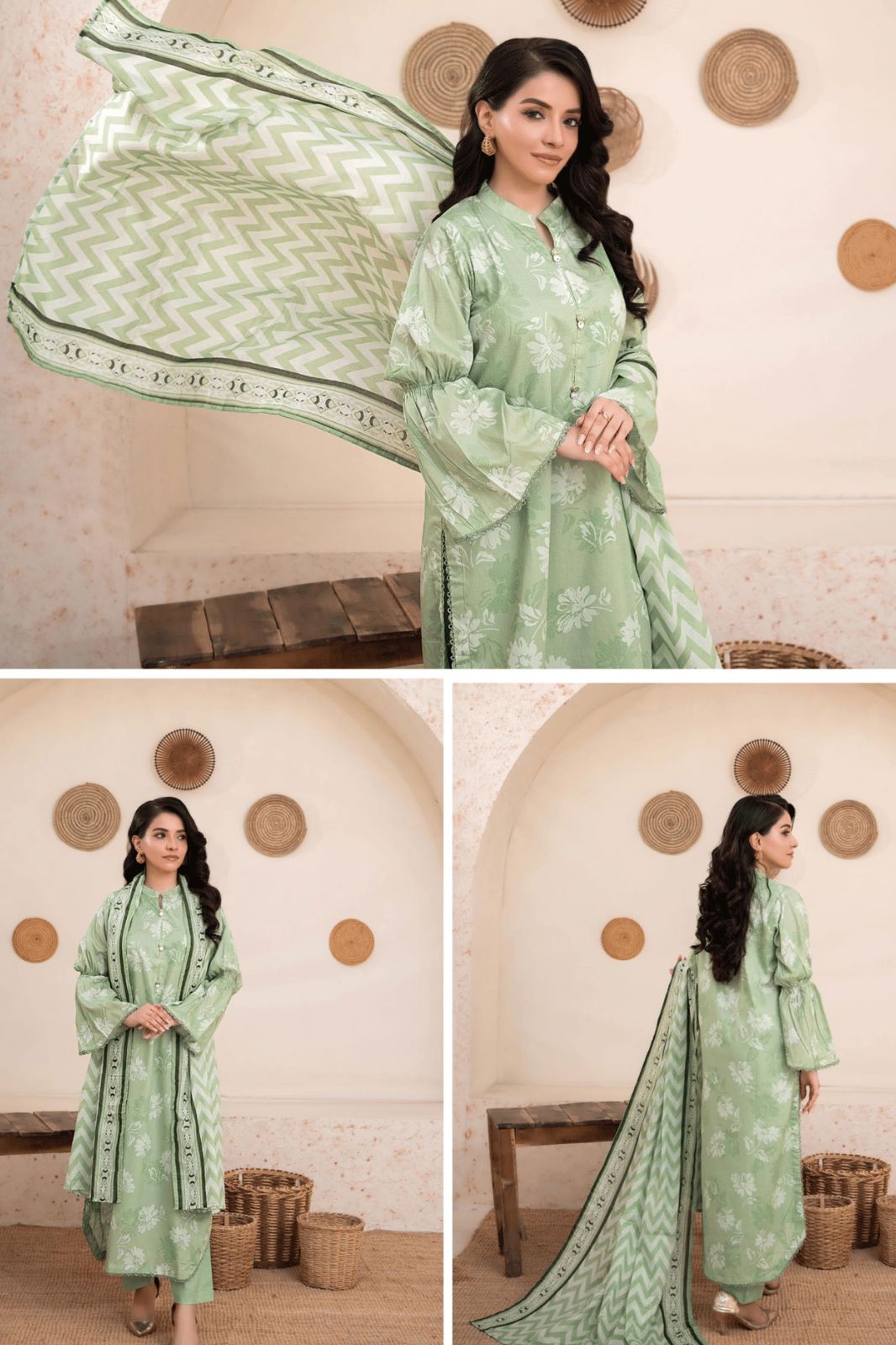 Zesh Airjet Printed Lawn 3-PC