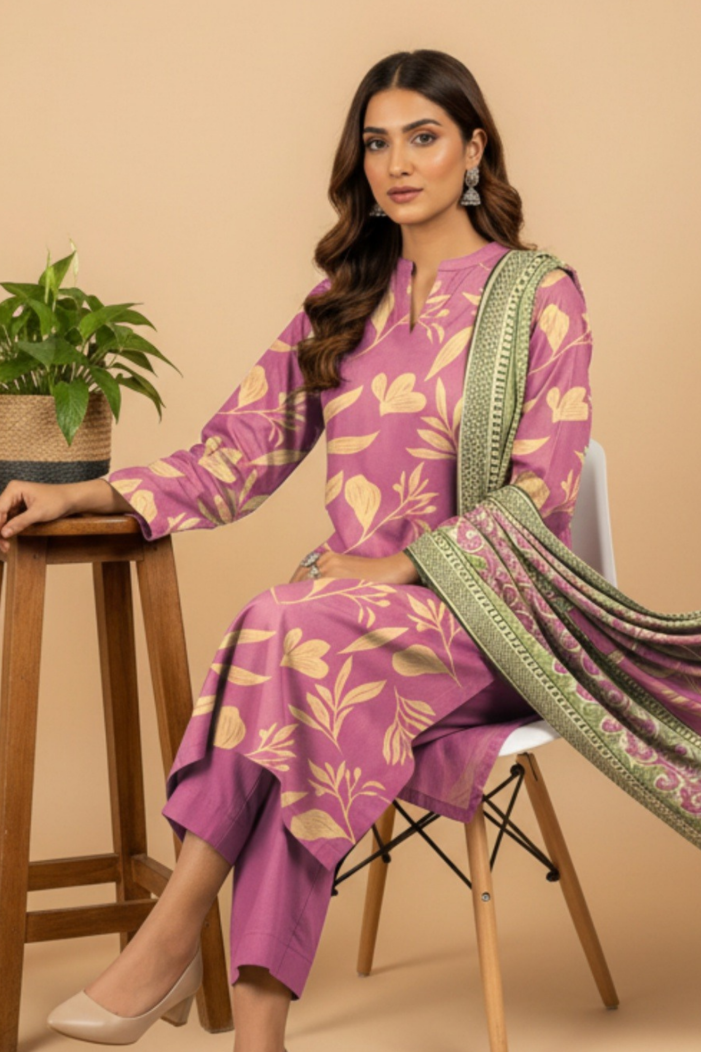 Noor By Fiza Noor Printed Wool 3PC