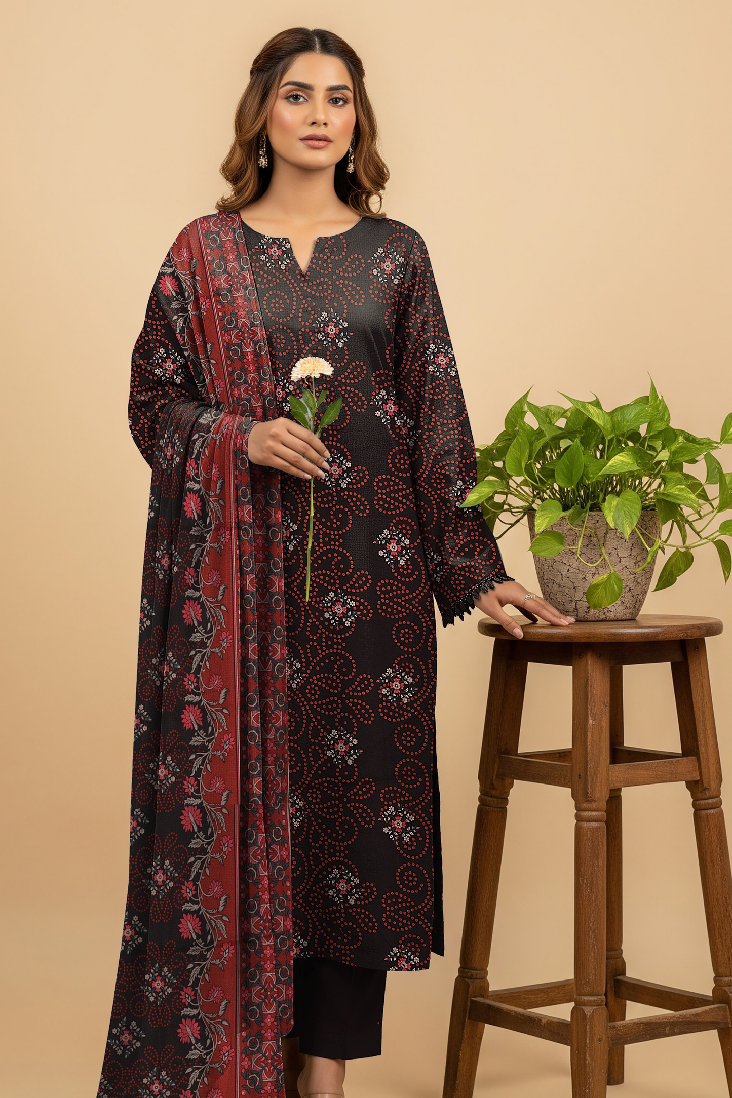 Noor By Fiza Noor Printed Wool 3PC