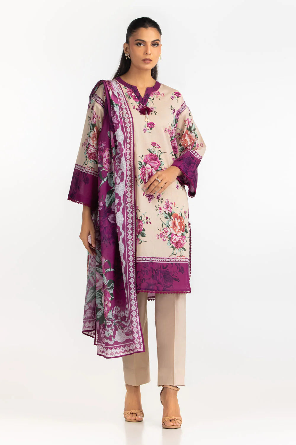 Gul Ahmed Digital Printed Lawn 3PC