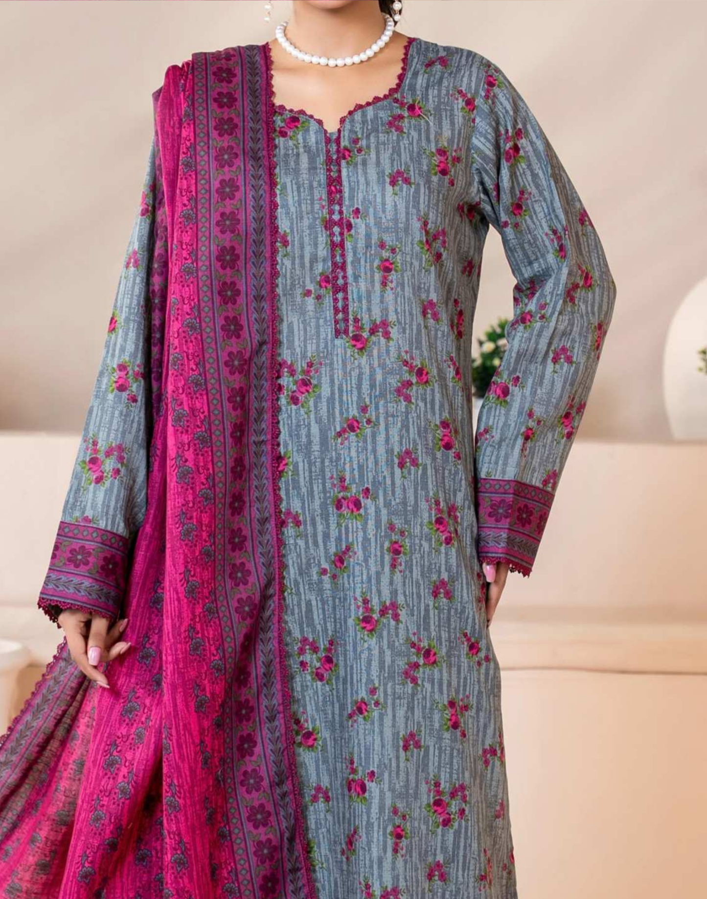 Mehnaz Airjet Printed Khaddar 3PC
