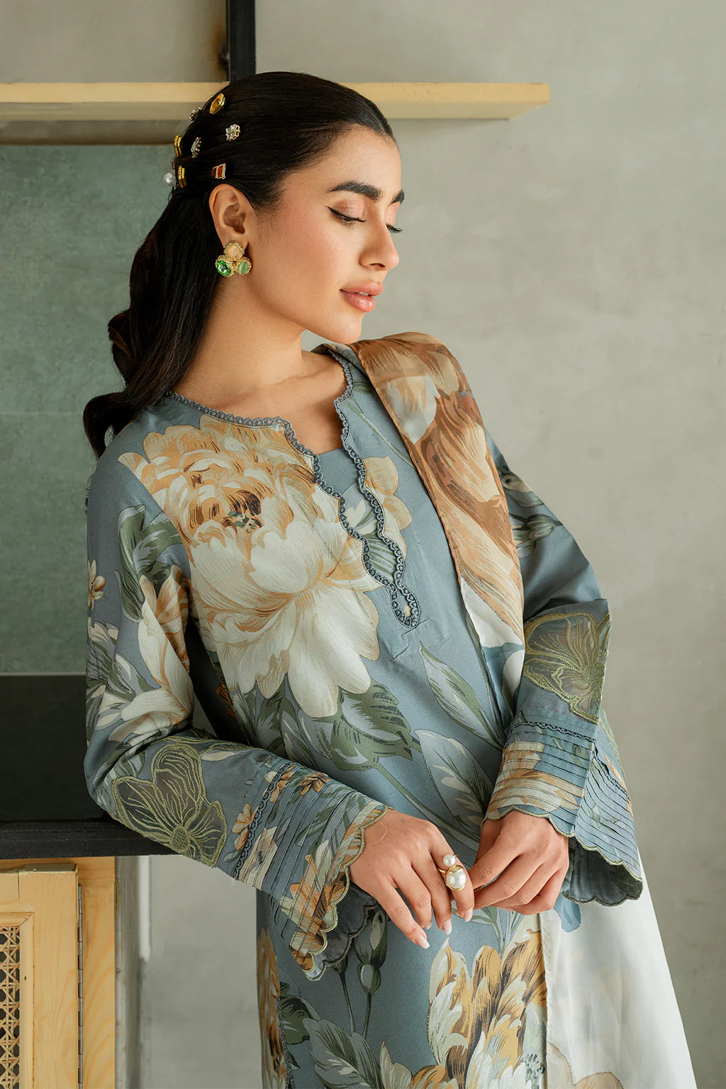 Iznik Tana Dora Digital Printed 3PC
