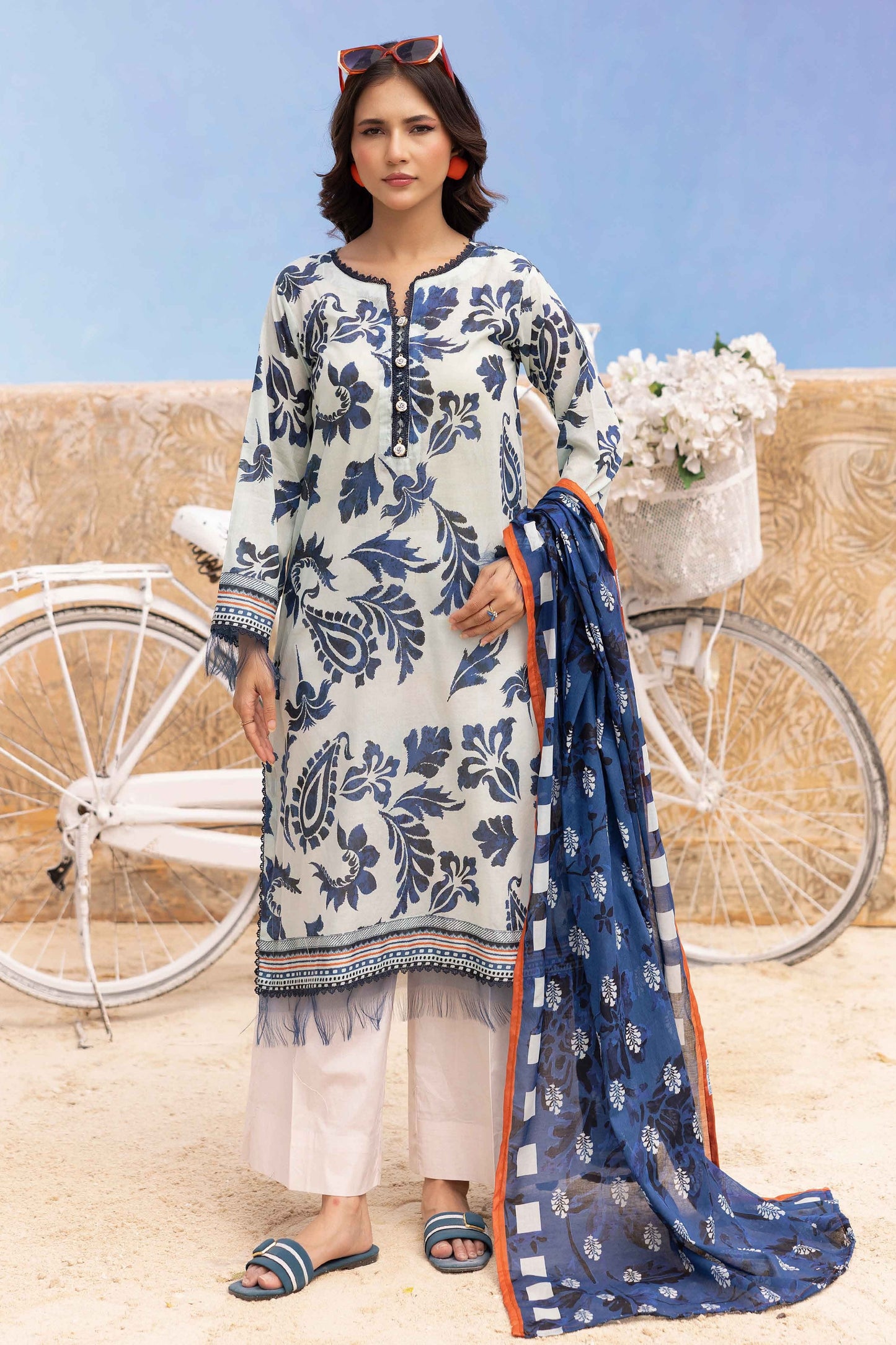 Rang Reza Digital Printed Lawn 3PC