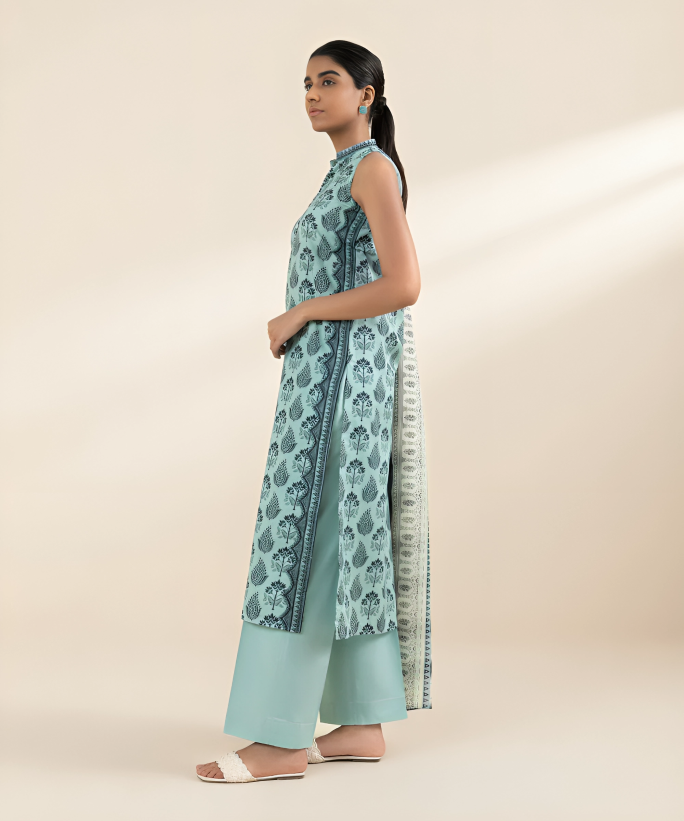 Sapphire Digital Printed Linen 3-PC