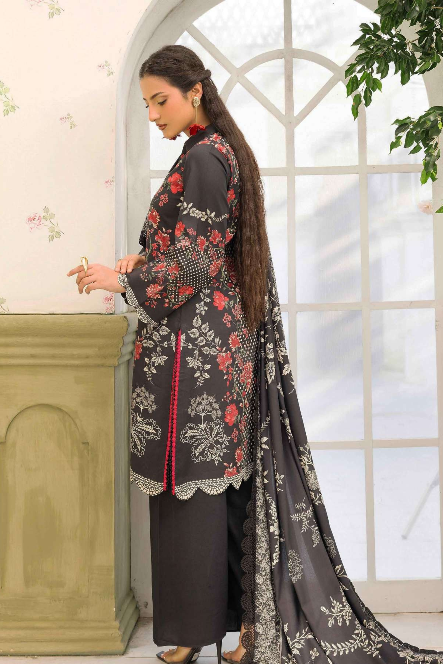 Raiha Digital Printed Linen 3PC