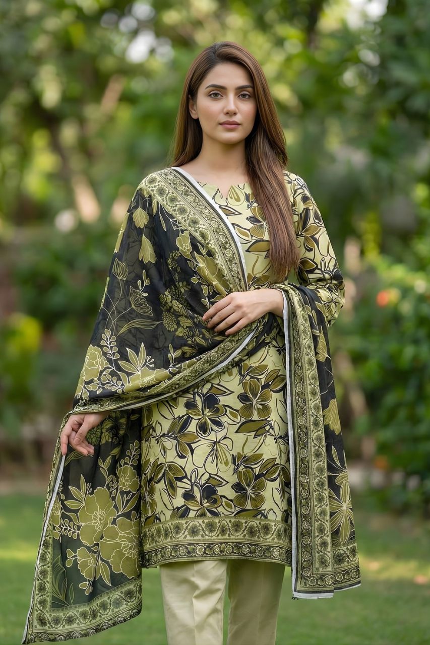 Sohni Dharti By Marooj Digital Printed Lawn 3PC