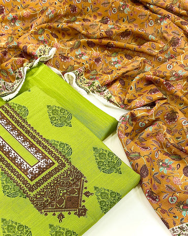 Mausummery Digital Printed Khaddar 3PC