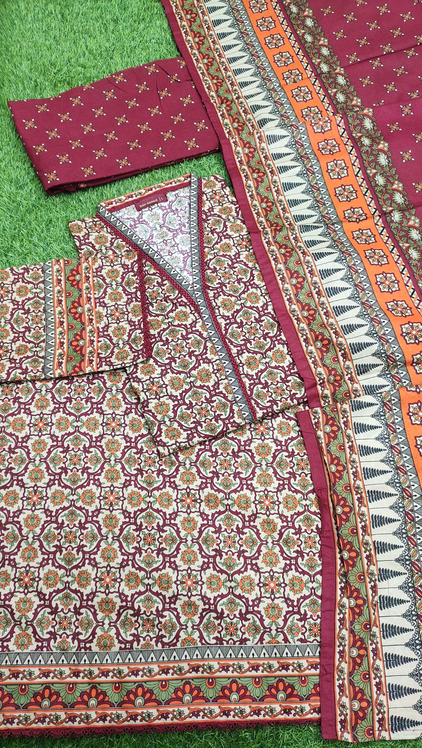 Bin Saeed Printed Lawn-3PC