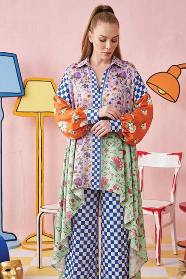 Zesh Printed Silk 2PC