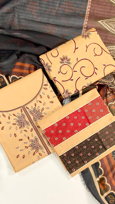 Jazmin Embroidered Lawn 3PC