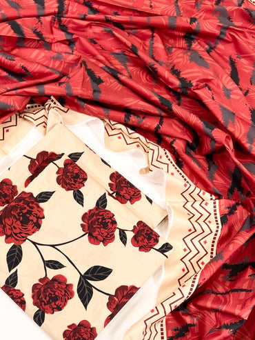 Mix Brand German Linen Printed 3PC