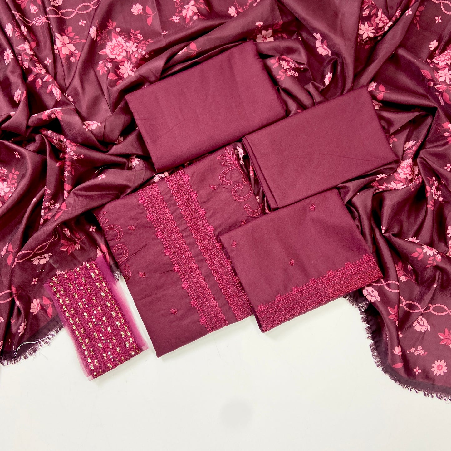 Sobia Nazir Emb Dhanak With Shawl 3-PC