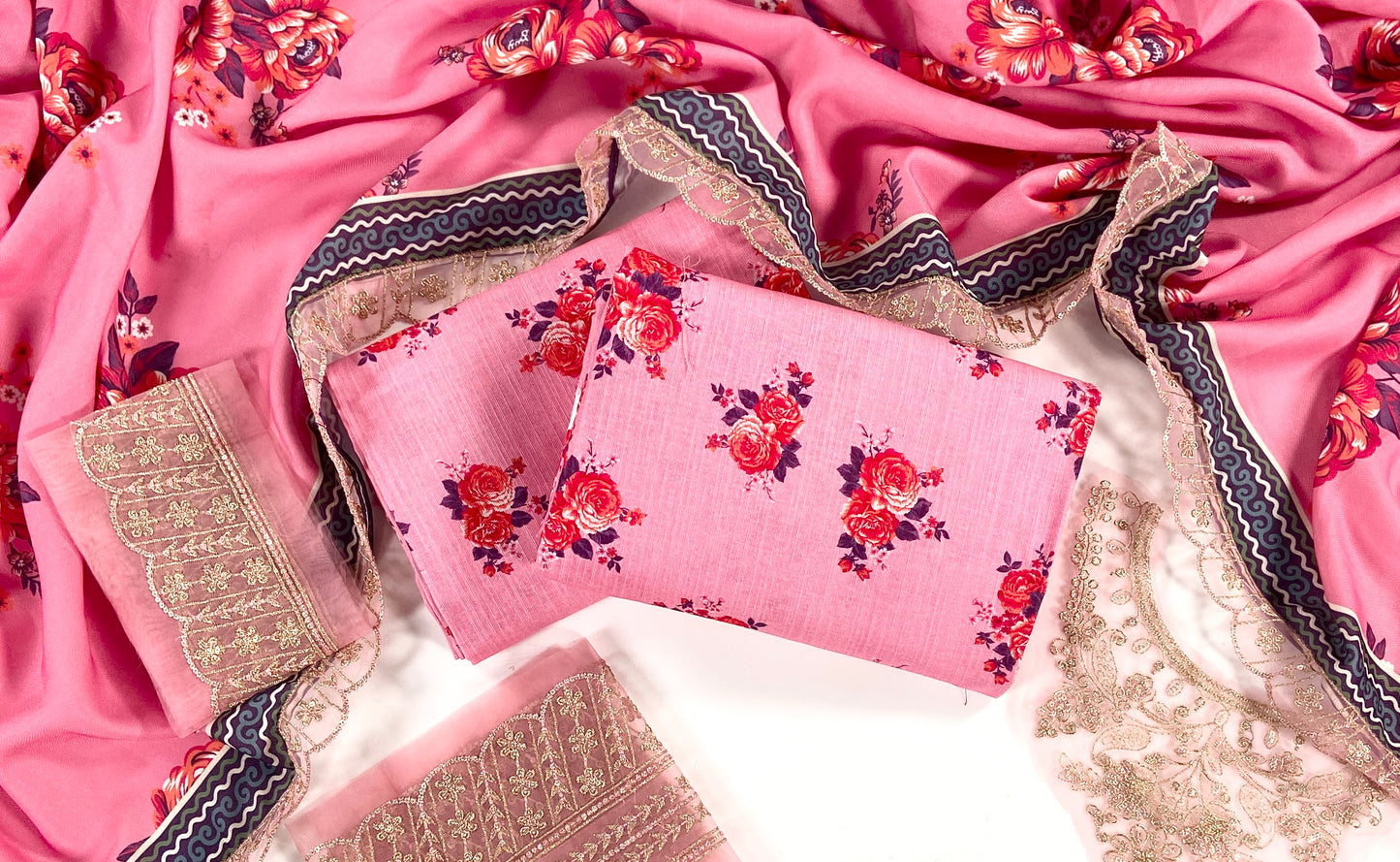 Charizma Printed Slub Khaddar With Emb Patches 3PC