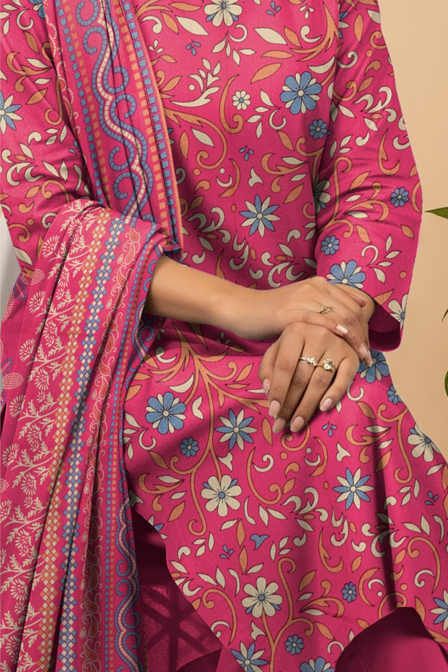 Noor By Fiza Noor Printed Wool 3PC