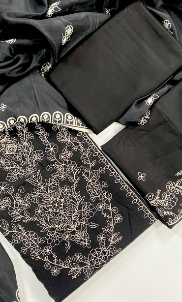 Batik Embroidered Linen 3PC