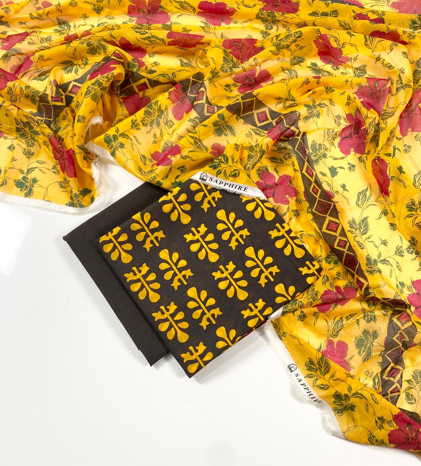 Sapphire Printed Lawn 3PC
