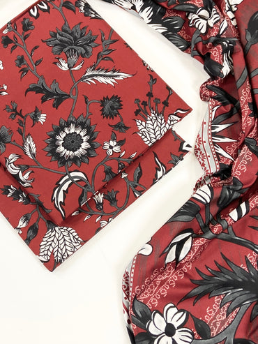 Mix Brand German Linen Printed 3PC