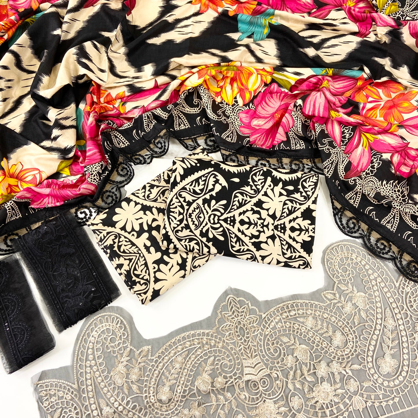 Maria B Luxury Emb Linen 3PC