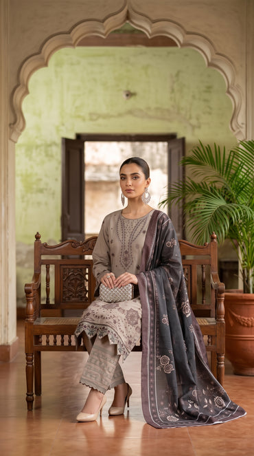 Areesha By Anaya Noor Heavy Emb Khaddar 3PC