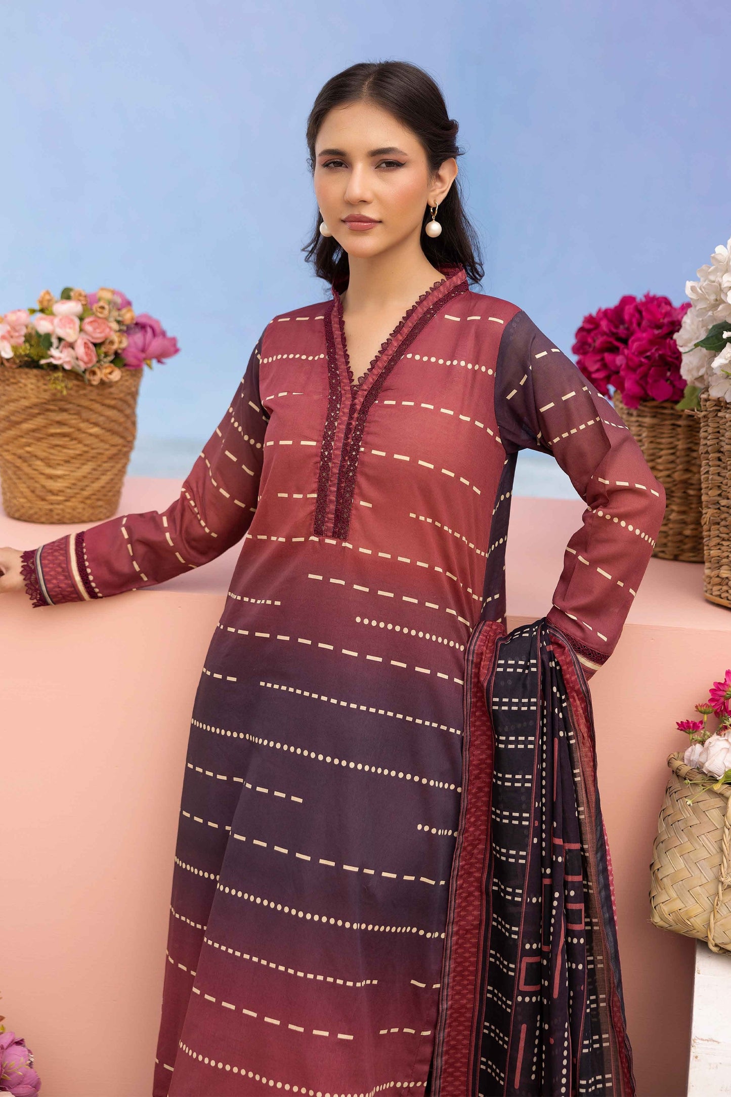 Rang Reza Digital Printed Lawn 3PC