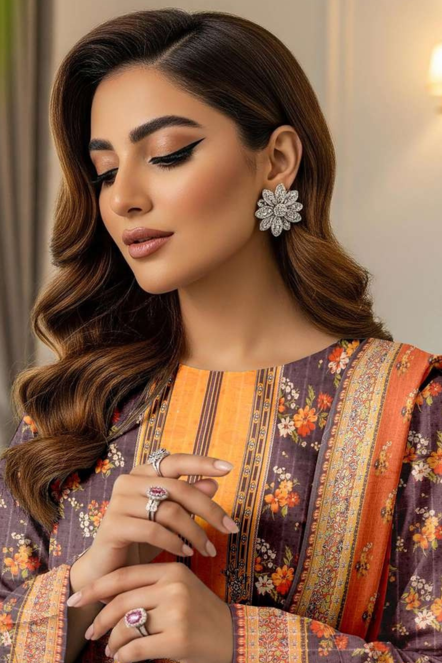 Zara Ali Printed Dobby 3PC