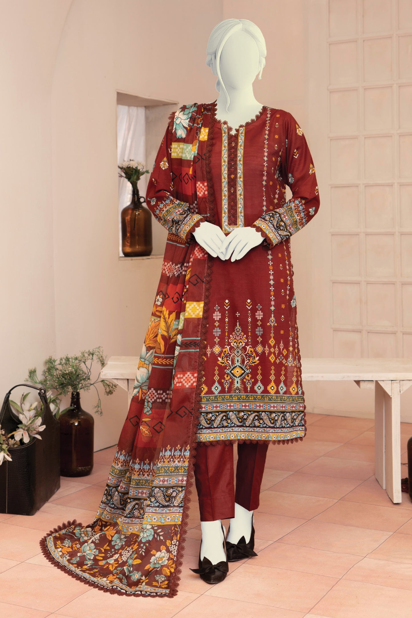 Minsa By Murashe Printed Lawn 3-PC