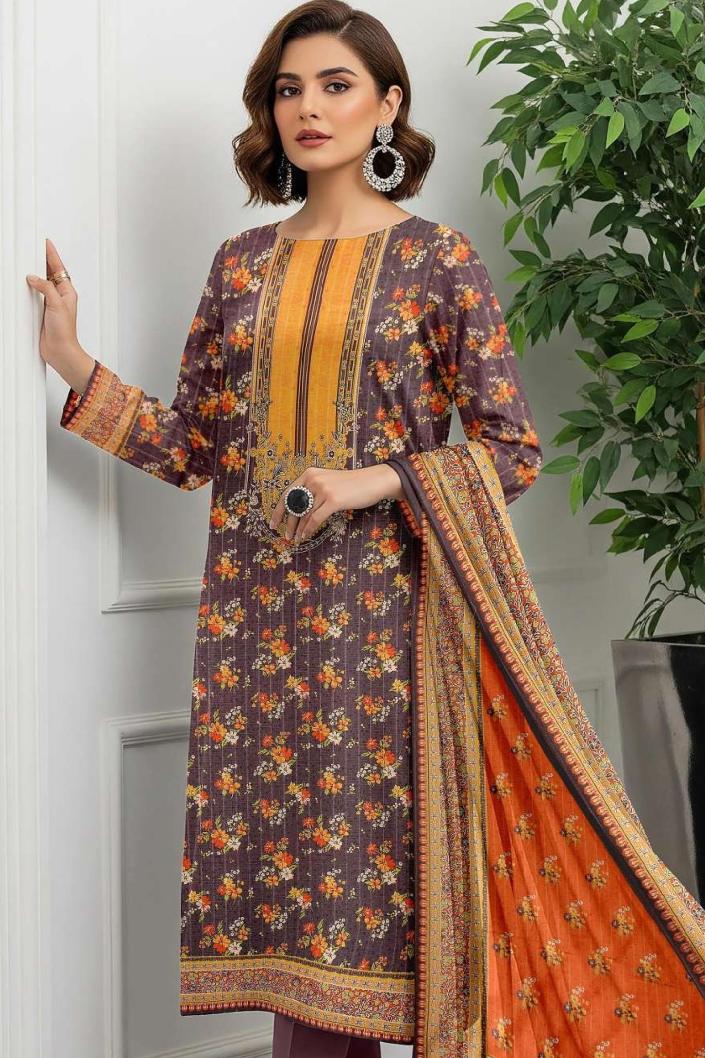 Zara Ali Printed Dobby 3PC