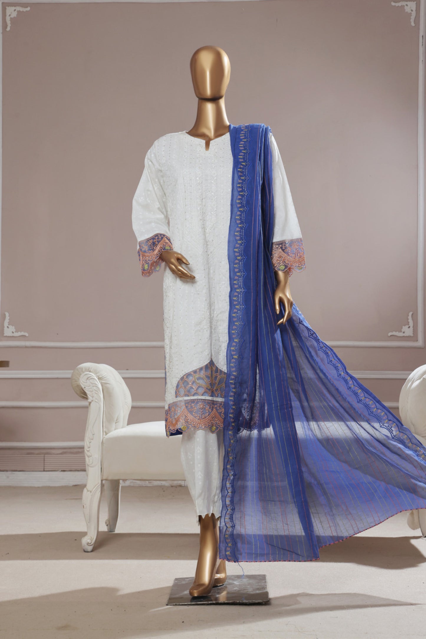 Fashion By Aifa Emb Lawn With Patches 3PC