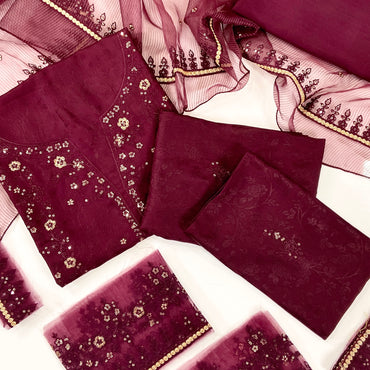 Agha Jaan Viscous Jacquard 3PC