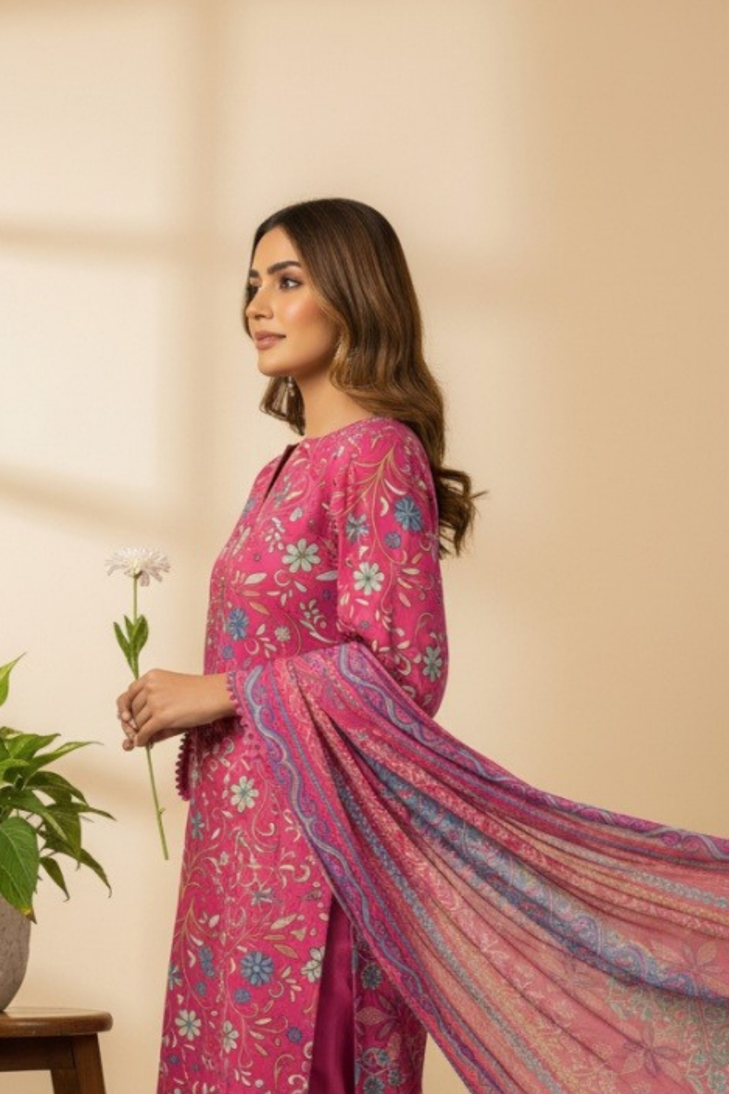 Noor By Fiza Noor Printed Wool 3PC