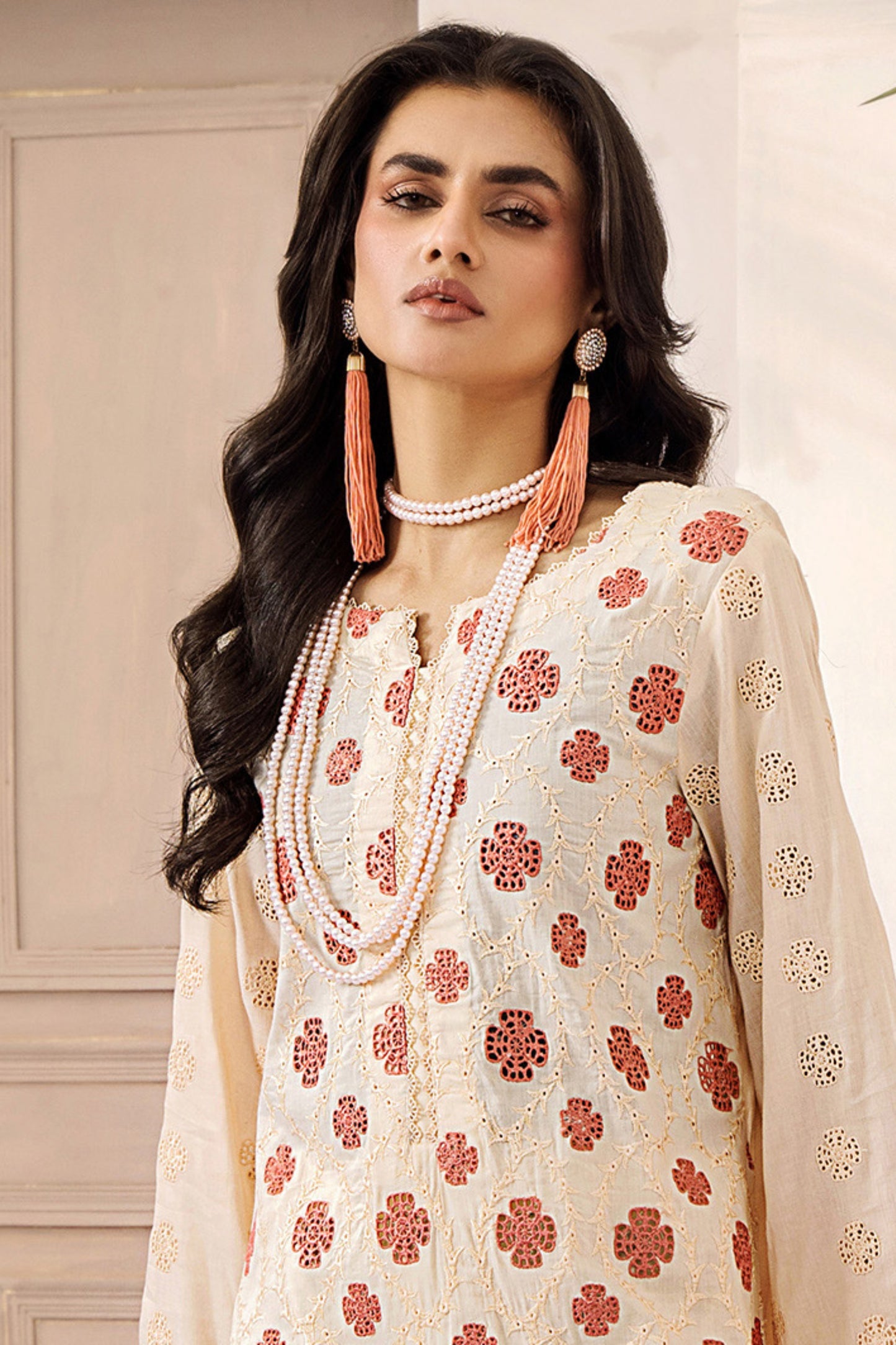 Alora By Adan Libas Embroidered Schiffli 3PC