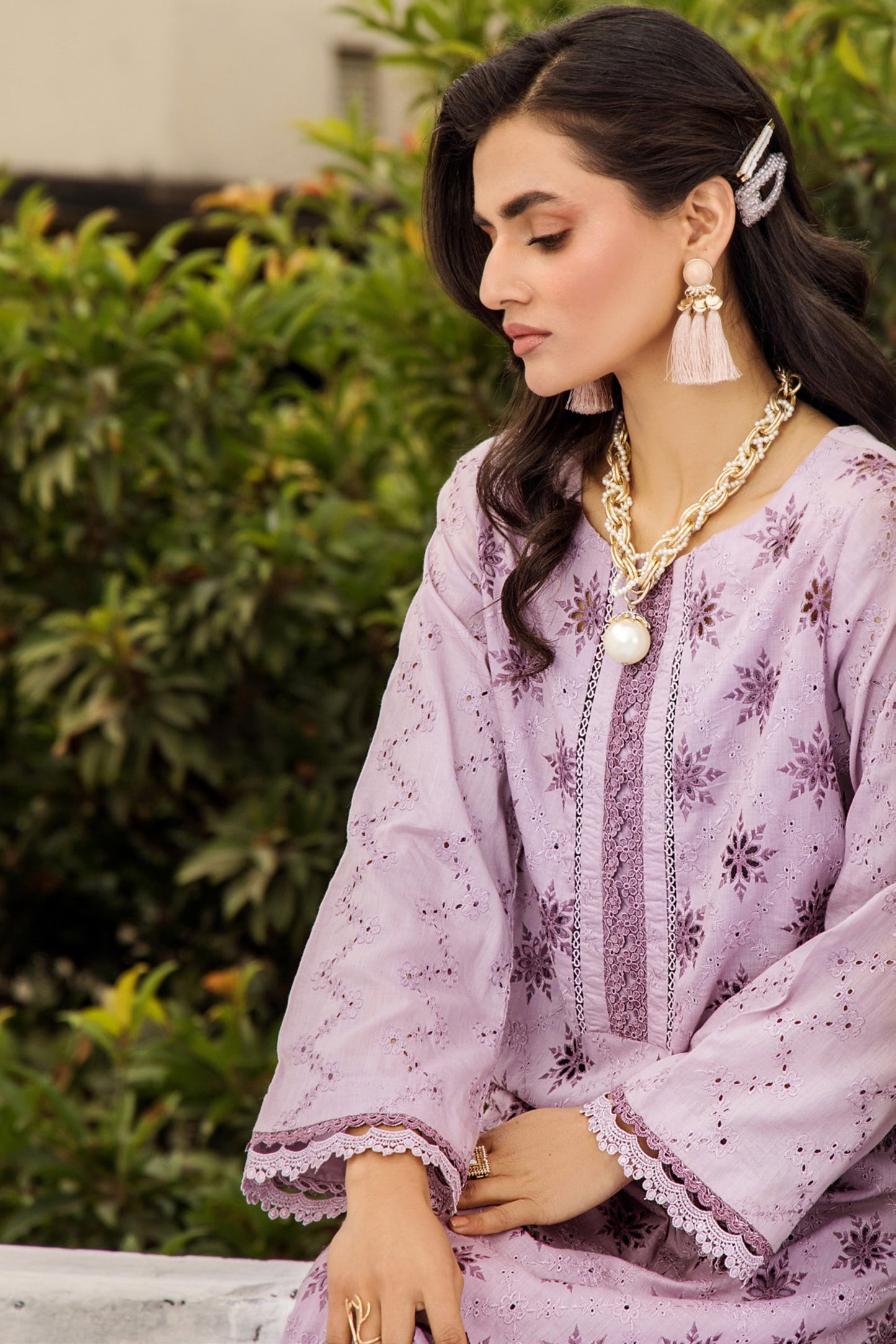 Alora By Adan Libas Embroidered Schiffli 3PC