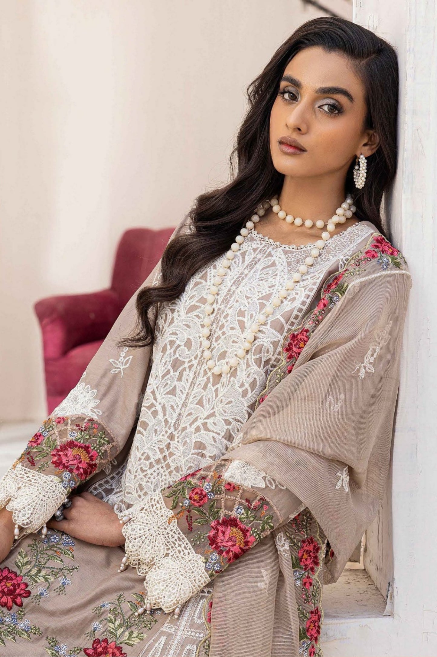 Zebaish By Adans Libas Embroidered Lawn 3PC